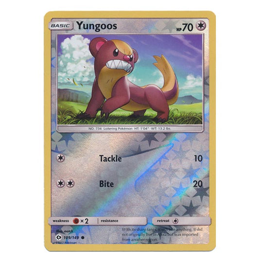 Pokemon - Sun & Moon - Base Set - (Reverse Holo) - Yungoos - 109/149