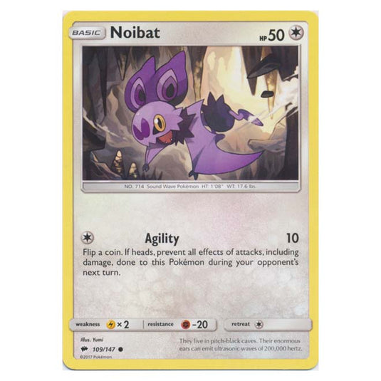 Pokemon - Sun & Moon - Burning Shadows - Noibat - 109/147