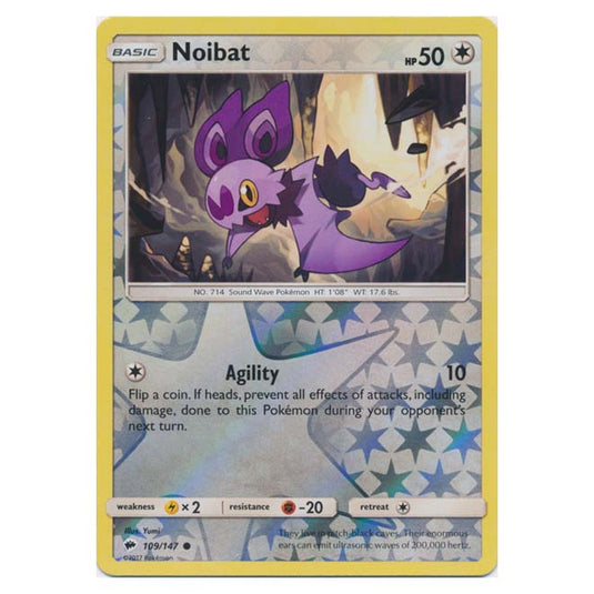 Pokemon - Sun & Moon - Burning Shadows - Noibat (Reverse Holo) - 109/147