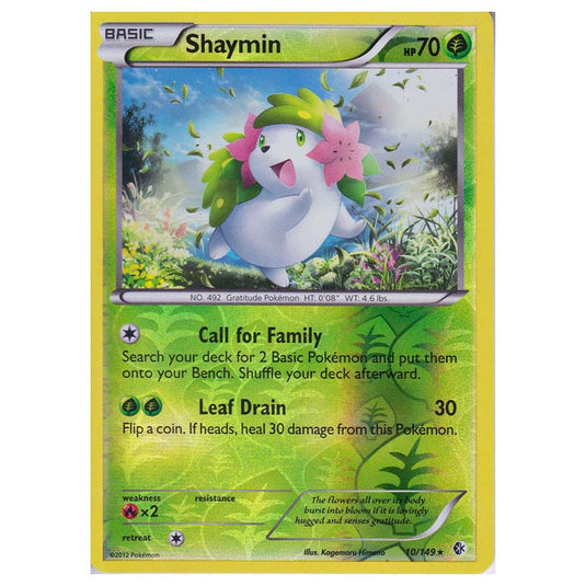 Pokemon - Black & White - Boundaries Crossed (Reverse Holo) - Shaymin 10/149