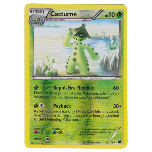 Pokemon - Black & White - Plasma Freeze - (Reverse Holo) Cacturne - 10/116