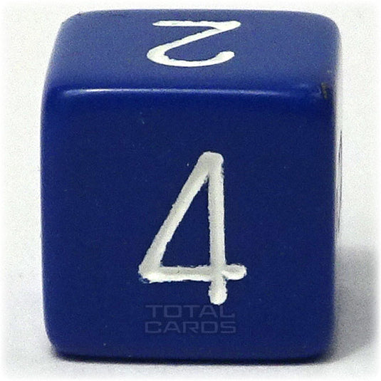 Chessex - Opaque 16mm D6 - Blue w/White