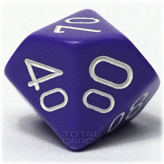 Chessex - Opaque 16mm D10/100 - Purple w/White