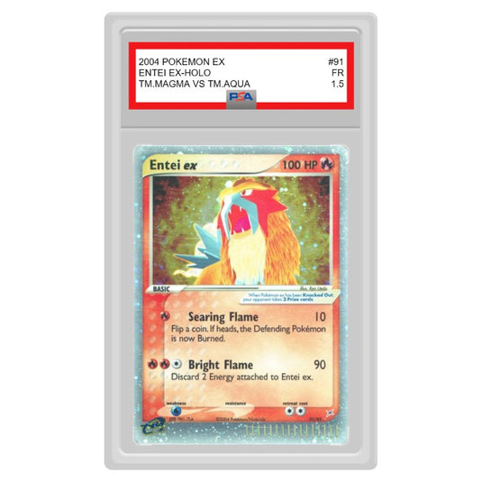 Pokemon - Team Magma vs Team Aqua - Entei ex - 91/95 (Graded Card)