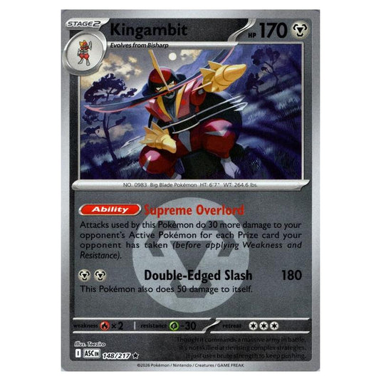Pokemon - Mega Evolution - Ascended Heroes - Energy Reverse Holo - Kingambit - 148/217
