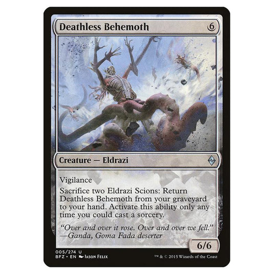 Magic The Gathering - Battle For Zendikar - Deathless Behemoth - 5/274 (Foil)