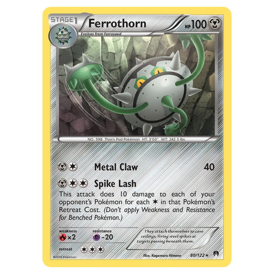 Pokemon - XY - Breakpoint - Ferrothorn - 80/122 (Reverse Holo)