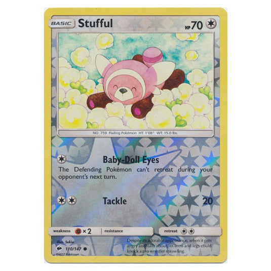 Pokemon - Sun & Moon - Burning Shadows - Stufful (Reverse Holo) - 110/147