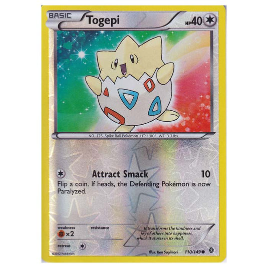 Pokemon - Black & White - Boundaries Crossed (Reverse Holo) - Togepi 110/149