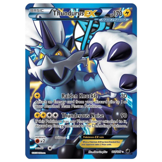 Pokemon - Black & White - Plasma Freeze - Thundurus-EX - 110/116