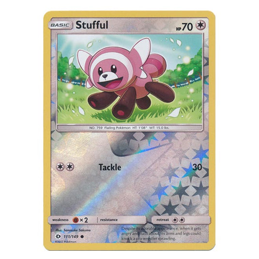 Pokemon - Sun & Moon - Base Set - (Reverse Holo) - Stufful - 111/149