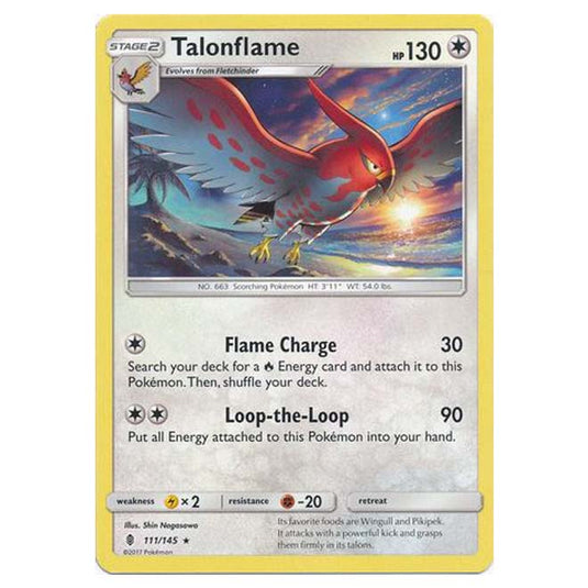 Pokemon - Sun & Moon - Guardians Rising - Talonflame - 111/145