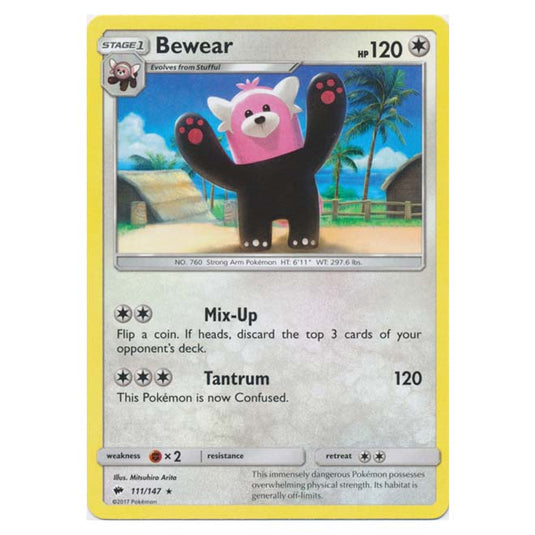 Pokemon - Sun & Moon - Burning Shadows - Bewear - 111/147