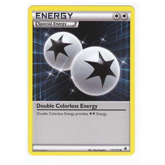 PKM - XY Phantom Forces - Double Colorless Energy - 111/119-Mint-English