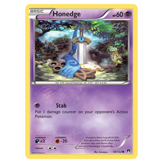 Pokemon - XY - Breakpoint - Honedge - 60/122 (Reverse Holo)