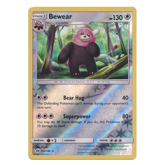 Pokemon - Sun & Moon - Base Set - (Reverse Holo) - Bewear - 112/149