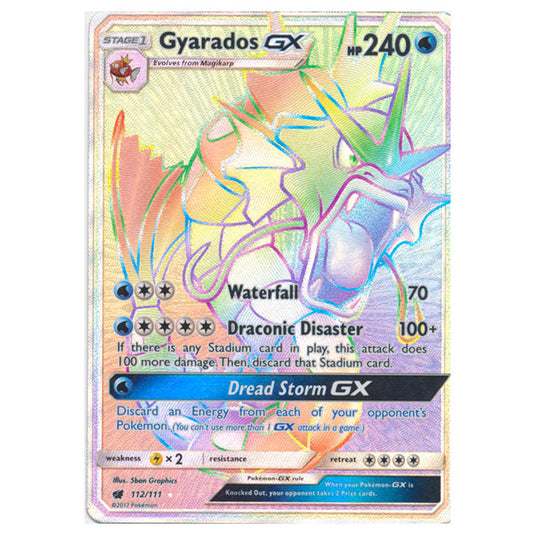 Pokemon - Sun & Moon - Crimson Invasion - Gyarados-GX (Hyper Rare) - 112/111