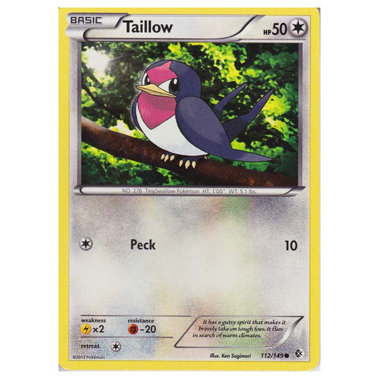 Pokemon - Black & White - Boundaries Crossed - Taillow 112/149