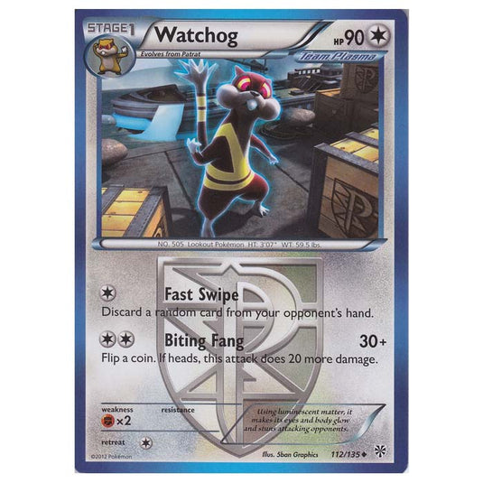 Pokemon - Black & White - Plasma Storm - Watchog - 112/135