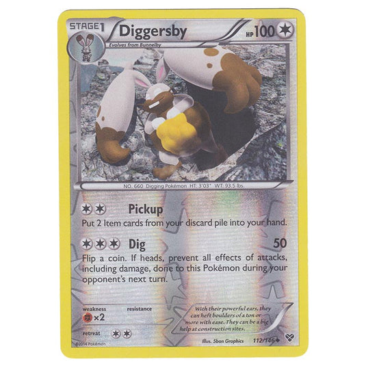Pokemon - XY Base Set - (Reverse Holo) Diggersby - 112/146