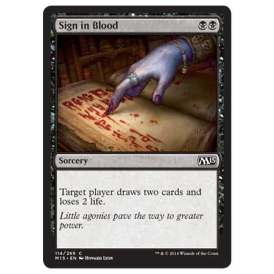 Magic the Gathering - M15 Core Set - Sign in Blood - 114/269