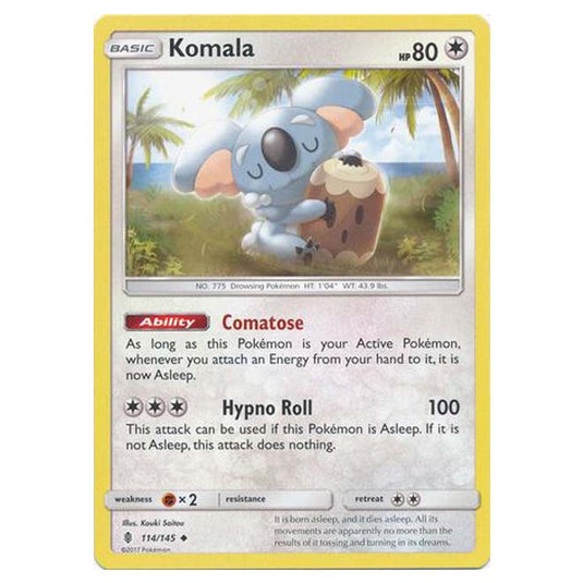 Pokemon - Sun & Moon - Guardians Rising - Komala - 114/145