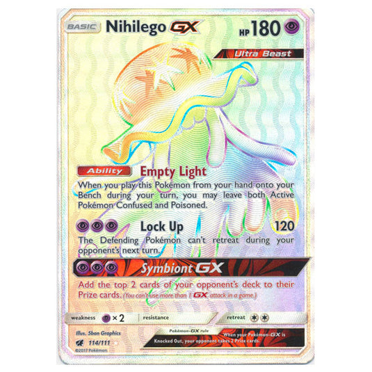 Pokemon - Sun & Moon - Crimson Invasion - Nihilego-GX (Hyper Rare) - 114/111