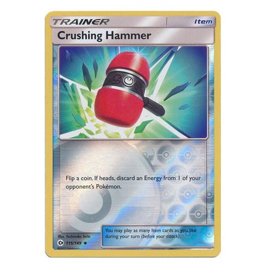 Pokemon - Sun & Moon - Base Set - (Reverse Holo) - Crushing Hammer - 115/149