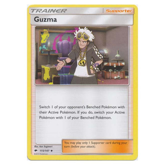 Pokemon - Sun & Moon - Burning Shadows - Guzma - 115/147