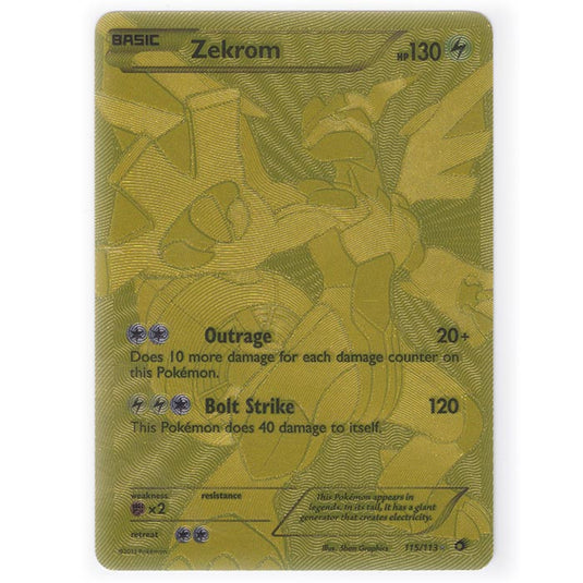 Pokemon - Black & White - Legendary Treasures - GOLD Zekrom - 115/113