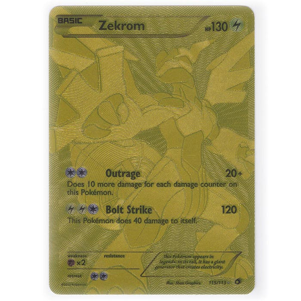 Pokemon - Black & White - Legendary Treasures - GOLD Zekrom