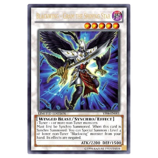Yu-Gi-Oh! - Yu-Gi-Oh! 5D's Volume 4 promotional card - Blackwing - Gram the Shining Star (Ultra Rare) YF04-EN001