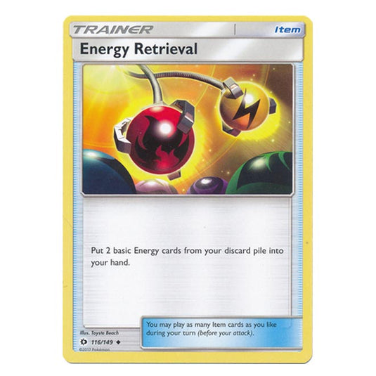 Pokemon - Sun & Moon - Base Set - Energy Retrieval - 116/149