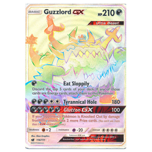 Pokemon - Sun & Moon - Crimson Invasion - Guzzlord-GX (Hyper Rare) - 116/111