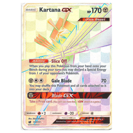 Pokemon - Sun & Moon - Crimson Invasion - Kartana-GX (Hyper Rare) - 117/111