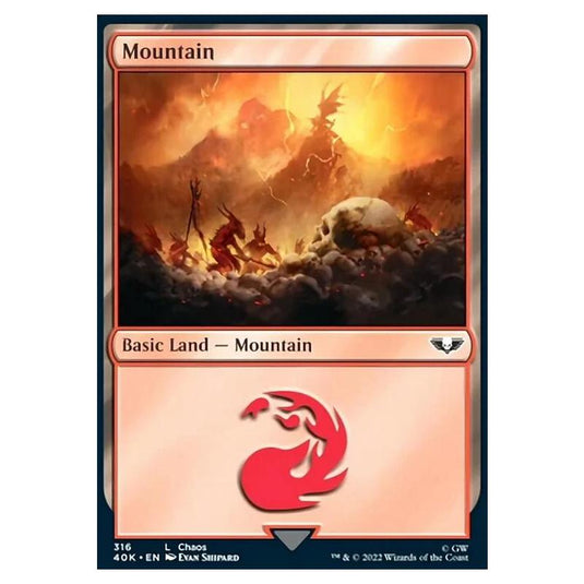 Magic The Gathering - Universes Beyond - Warhammer 40k - Mountain - 316/168
