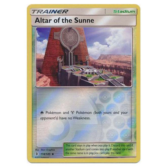 Pokemon - Sun & Moon - Guardians Rising - (Reverse Holo) - Altar of the Sunne - 118/145