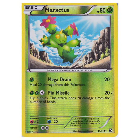 Pokemon - Black & White - (Reverse Holo) Maractus 11/114