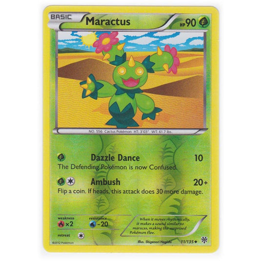 Pokemon - Black & White - Plasma Storm (Reverse Holo) - Maractus - 11/135