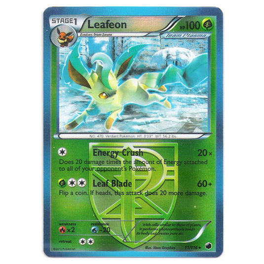 Pokemon - Black & White - Plasma Freeze - (Reverse Holo) Leafeon - 11/116