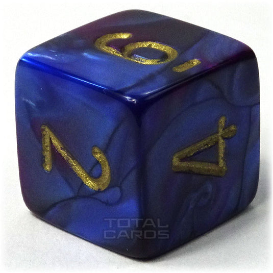 Chessex - Gemini 16mm D6 - Blue-Purple w/Gold