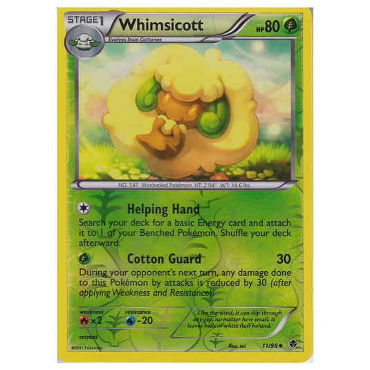 Pokemon - Black & White - Emerging Powers - (Reverse Holo) - Whimsicott 11/98