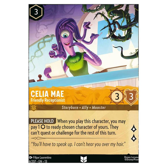 Lorcana - Attack of the Vine! - Celia Mae - Friendly Receptionist (Uncommon) - 6/207