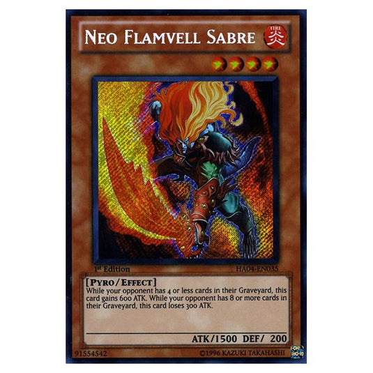 Yu-Gi-Oh! - Hidden Arsenal 4 - Trishula's Triumph - Neo Flamvell Sabre (Secret Rare) HA04-EN035