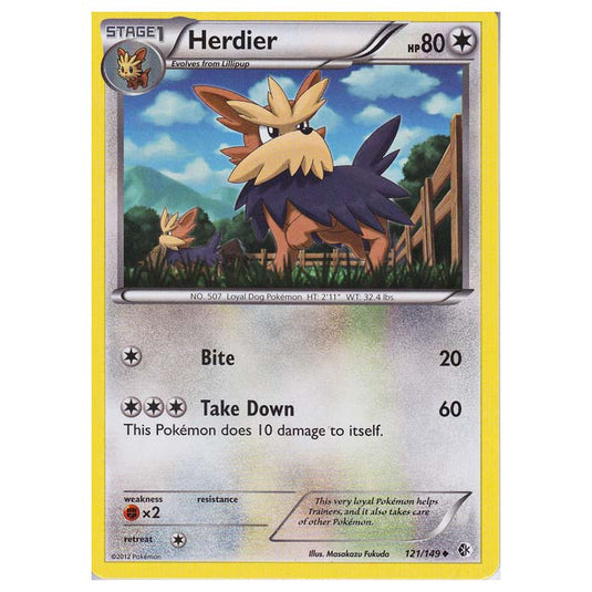 Pokemon - Black & White - Boundaries Crossed - Herdier 121/149