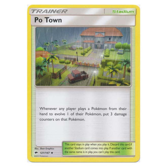 Pokemon - Sun & Moon - Burning Shadows - Po Town - 121/147