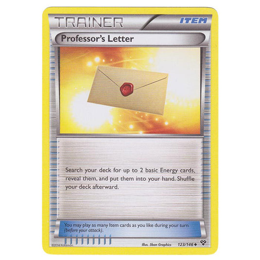 Pokemon - XY Base Set - Professor's Letter - 123/146