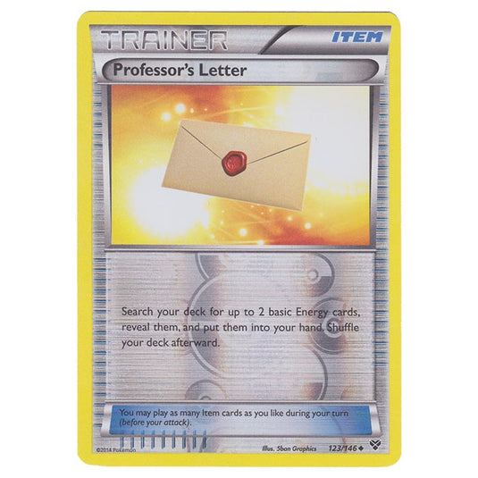 Pokemon - XY Base Set - (Reverse Holo) Professor's Letter - 123/146