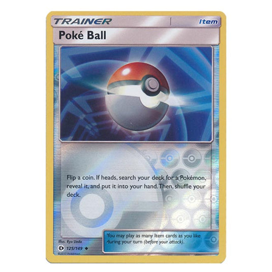 Pokemon - Sun & Moon - Base Set - (Reverse Holo) - Poke Ball - 125/149