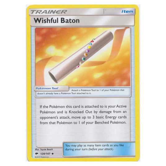 Pokemon - Sun & Moon - Burning Shadows - Wishful Baton - 128/147